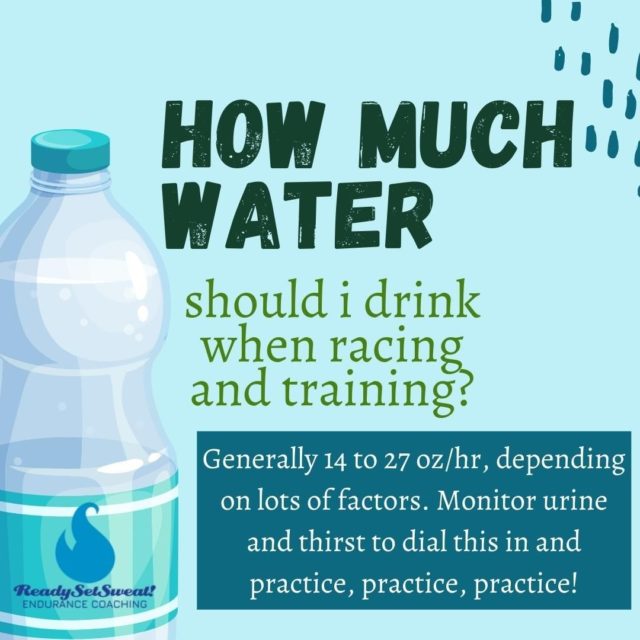 Dialing in hydration takes practice! Find out what amount works best for you and set a schedule during your races and workouts!
.
#hydration #triathloncoaching #triathletes #readysetsweat